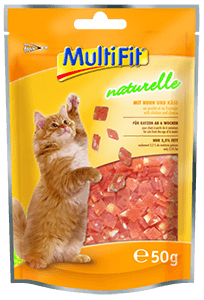 MultiFit Naturelle macska jutalomfalat csirke&sajt 50g