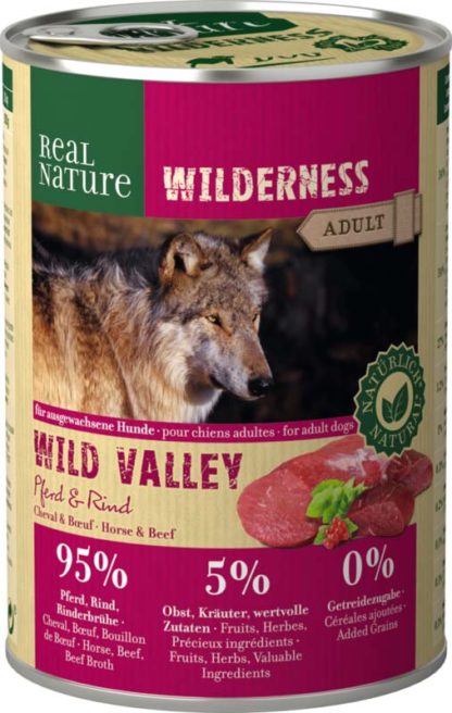 Real Nature Wilderness kutya konzerv adult Wild Valley lóhús&marha 6x400g