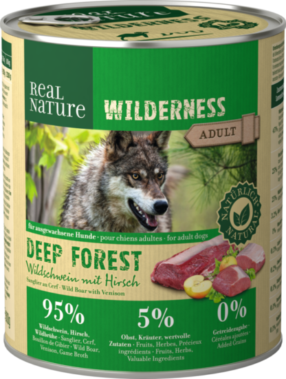 REAL NATURE Wilderness kutya konzerv adult őz&vaddisznó 6x800g
