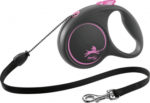 Flexi Black Design kutyapóráz csévélő zsinóros pink S 5m