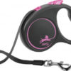 Flexi Black Design kutyapóráz csévélő szalagos pink S 5m
