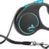 Flexi Black Design kutyapóráz csévélő szalagos kék S 5m