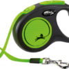 Flexi New Neon kutyapóráz csévélő szalagos fekete/zöld S 5m