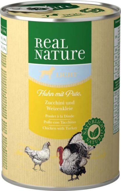 Real Nature Classic kutya konzerv adult light csirke&pulyka 6x400g