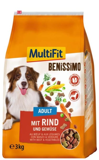 MultiFit Benissimo kutya szárazeledel adult marha&zöldség 3kg