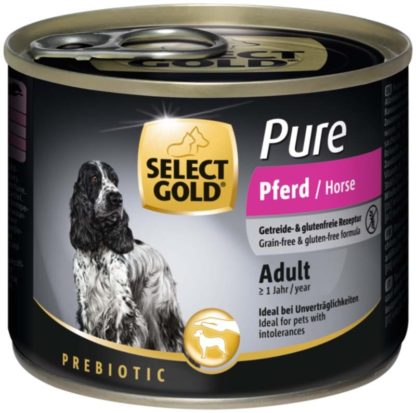 Select Gold Pure kutya konzerv adult lóhús 6x200g