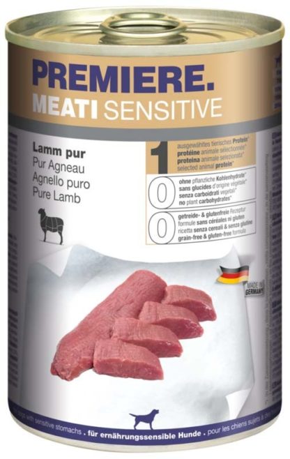 Premiere Meati Sensitive kutya konzerv adult bárány 6x400g