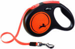 Flexi New Neon kutyapóráz csévélő szalagos fekete/narancssárga M 5m