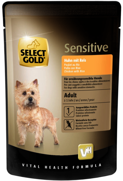Select Gold Sensitive kutya tasak adult csirke&rizs 12x100g