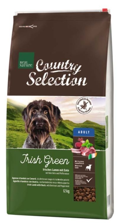 Real Nature Country Irish Green kutya szárazeledel adult bárány&kacsa 12kg