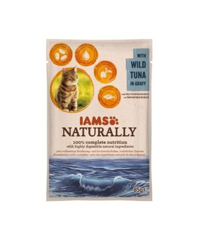 IAMS Naturally macska tasak adult tonhal szószban 85g