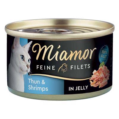 Miamor Feine Filets in Jelly macska konzerv tonhal&garnélarák 24x100g