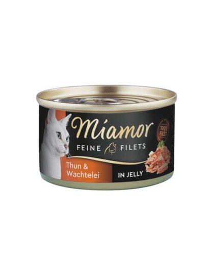 Miamor Feine Filets in Jelly macska konzerv tonhal&fürjtojás 24x100g