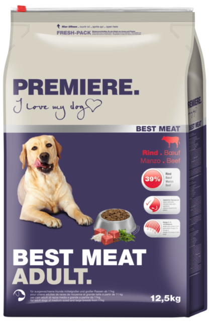 Premiere Best Meat száraz kutyaeledel adult marha 12,5kg
