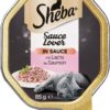 Sheba Sauce Lover macska tálka lazac 22x85g