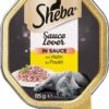 Sheba Sauce Lover macska tálka csirke 22x85g