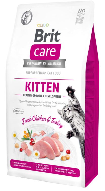 Brit Care Cat Grain-Free száraz macskaeledel kitten csirke&pulyka 400g
