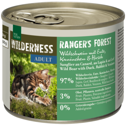 Real Nature Wilderness macska konzerv adult Ranger's Forest vaddisznó&kacsa 6x200g