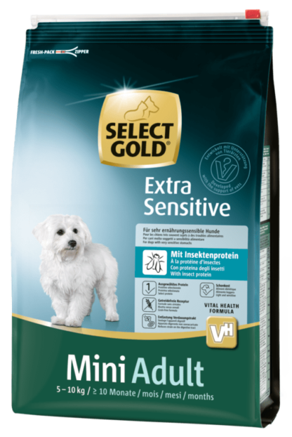 Select Gold Sensitive száraz kutyaeledel mini adult rovar 4kg