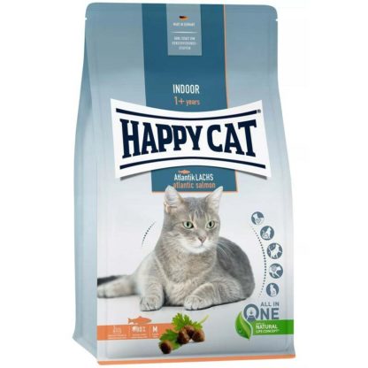 Happy Cat Indoor száraz macskaeledel adult lazac 1,3kg