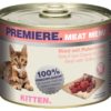 Premiere Meat Menu macska konzerv kitten marha&pulykaszív 6x200g