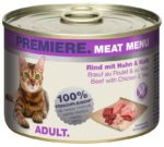 Premiere Meat Menu macska konzerv adult marha&borjú 6x200g