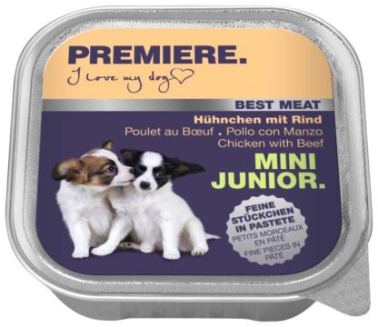 Premiere Best Meat kutya tálka junior csirke&marha 16x100g