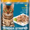 Premiere Tender Stripes macska tasak adult csirke 28x85g