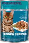 Premiere Tender Stripes macska tasak adult lazac 28x85g