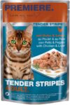 Premiere Tender Stripes macska tasak adult csirke&máj 28x85g