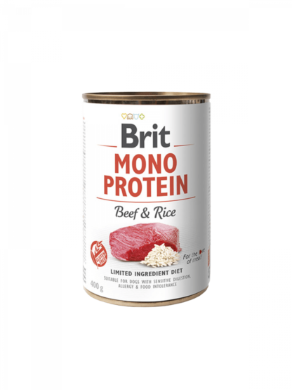 Brit Mono Protein kutya konzerv marha&rizs 400g