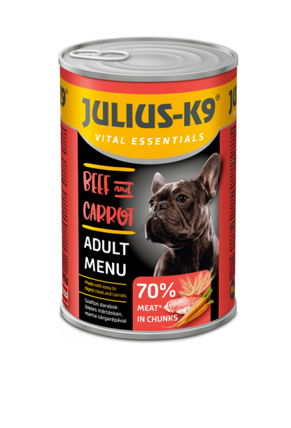Julius – K9 kutya konzerv adult marha&répa 1240g