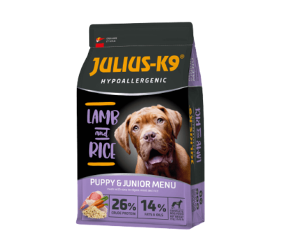 Julius K9 hipoallergén száraz kutyaeledel junior bárány&rizs 12kg