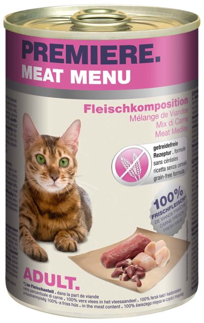 Premiere Meat Menu macska konzerv adult húskompozíció 6x400g