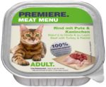 Premiere Meat Menu macska tálka adult pulyka&nyúl 16x100g