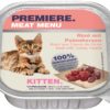 Premiere Meat Menu macska tálka kitten marha&pulyka 16x100g