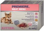 Premiere Meat Menu macska tálka MP kitten húsos 6x100g