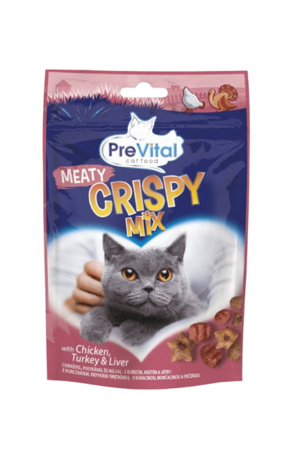 PreVital Crispy Mix macska jutalomfalat húsos 60g