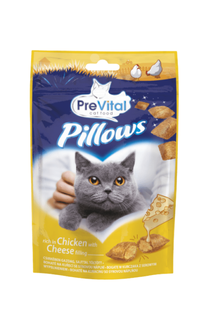 PreVital Pillows macska jutalomfalat csirke&sajt 60g