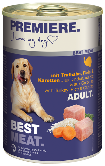 Premiere Best Meat kutya konzerv adult pulyka&zöldség 6x400g