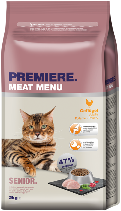 Premiere Meat Menu Senior száraz macskaeledel szárnyas 2kg