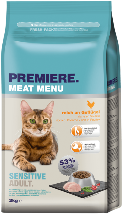 Premiere Meat Menu Sensitive száraz macskaeledel szárnyas 2kg