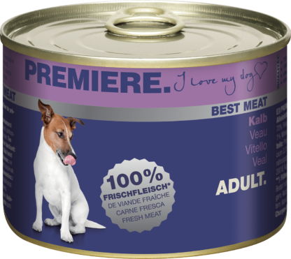 Premiere Best Meat kutya konzerv adult borjú 6x185g