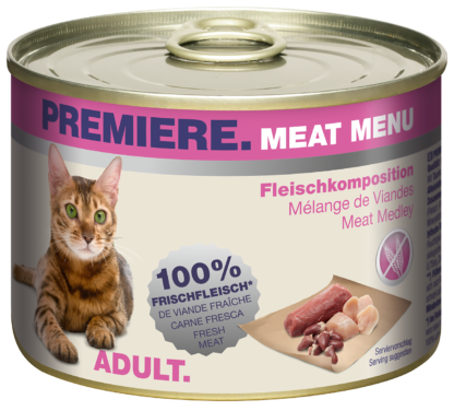Premiere Meat Menu macska konzerv adult húsos 6x200g