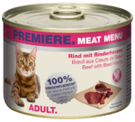 Premiere Meat Menu macska konzerv adult marha&szív 6x200g