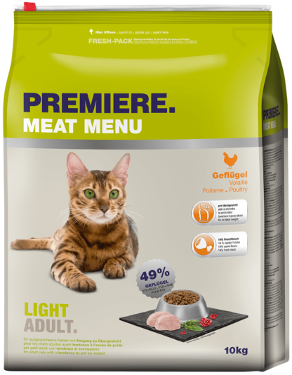 Premiere Meat Menu Light száraz macskaeledel szárnyas 10kg