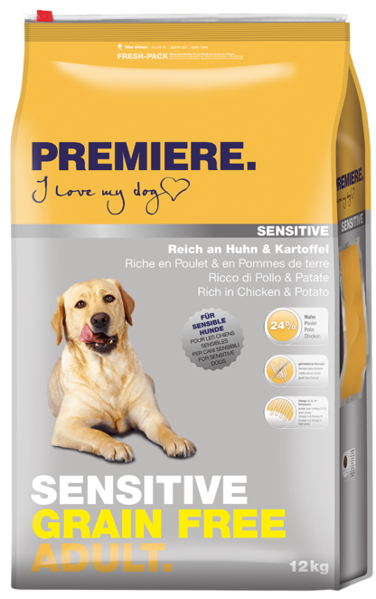 Premiere Sensitive GrainFree száraz kutyaeledel adult csirke&burgonya 12kg