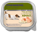 Premiere Finest Meat kutya tálka adult csirke&rizs 10x150g