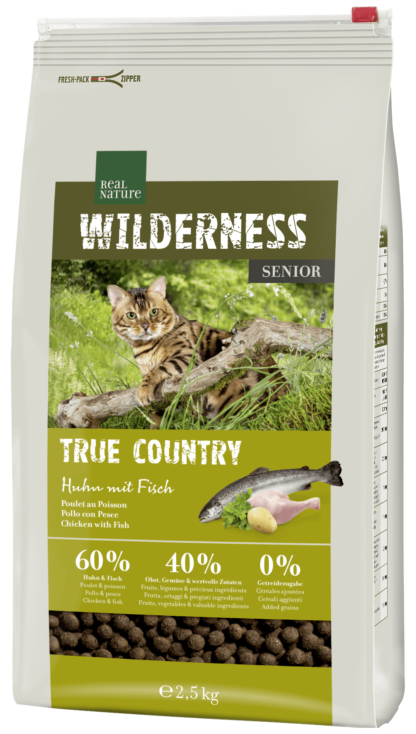 Real Nature Wilderness száraz macskaeledel senior csirke&hal 2,5kg