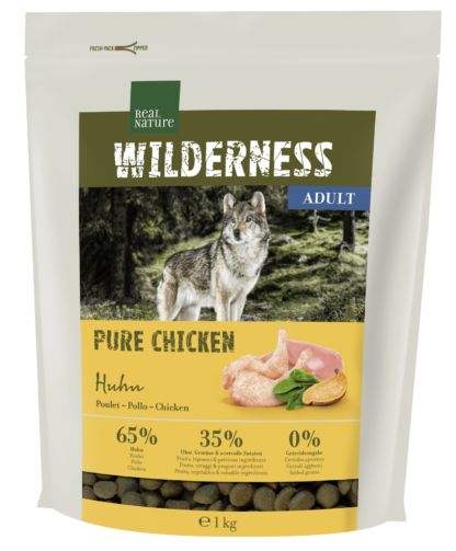 Real Nature Wilderness száraz kutyaeledel adult pure csirke 1kg
